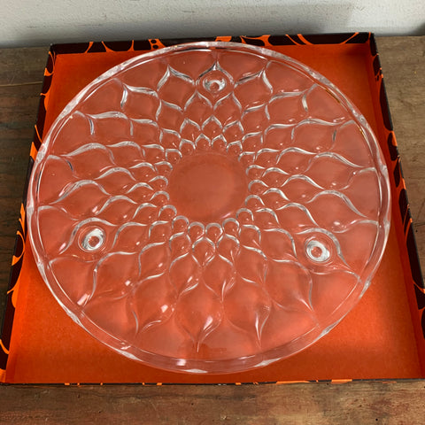 Vintage Glas Tortenplatte