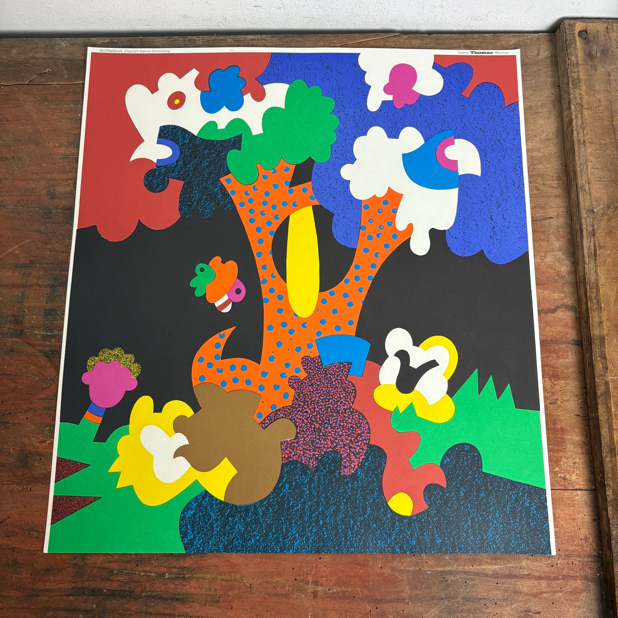 Offsetdruck Plakat Paradiesbaum von Otmar Alt Galerie Thomas