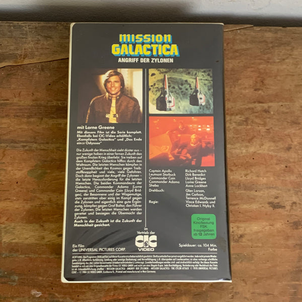 VHS Video Kassette Mission Galactica Angriff der Zylonen