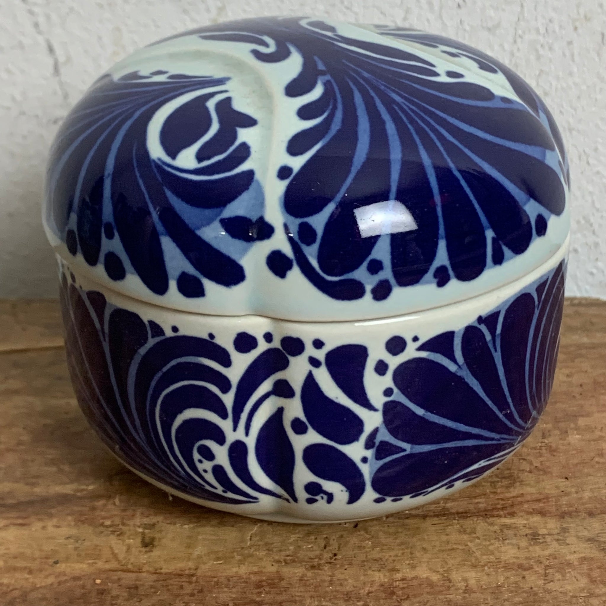 Vintage Porzellan Deckeldose Bodil blau-weiß von Rosenthal Studio Linie