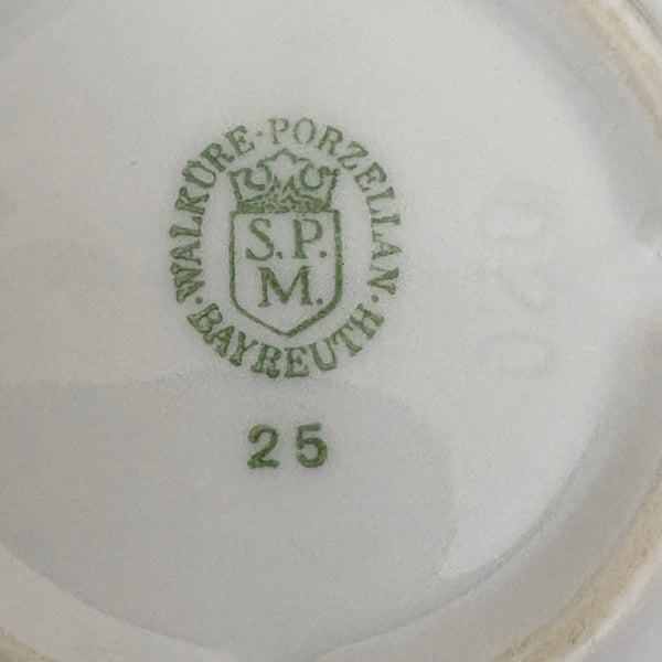Vintage 6er Set Kaffeetassen mit Untertassen von Walküre Bayreuth Porzellan für Tchibo