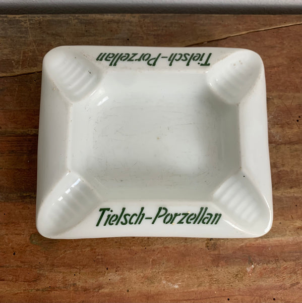 Vintage Werbe Aschenbecher von Tielsch-Porzellan