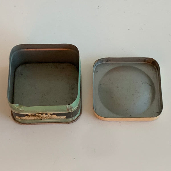 Vintage Blechdose Stahlstecknadeln Grip