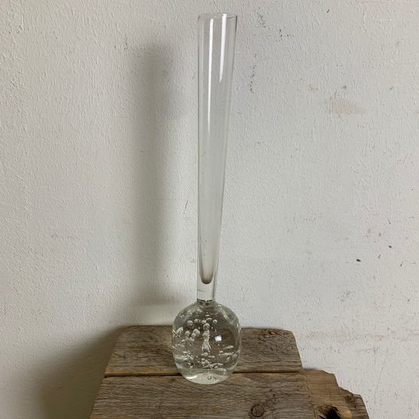 Vintage Orchideen Bubble Glas Vase