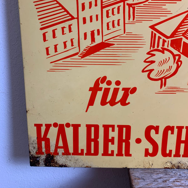Vintage Blechschild Ringelheimer Kraftfutter