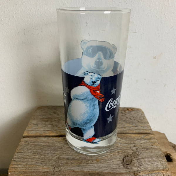 Vintage Coca Cola Glas Eisbär