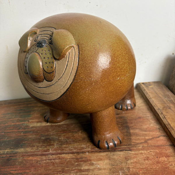 Vintage Keramik Skulptur Bulldog Maxi von Lisa Larson für Gustavsberg