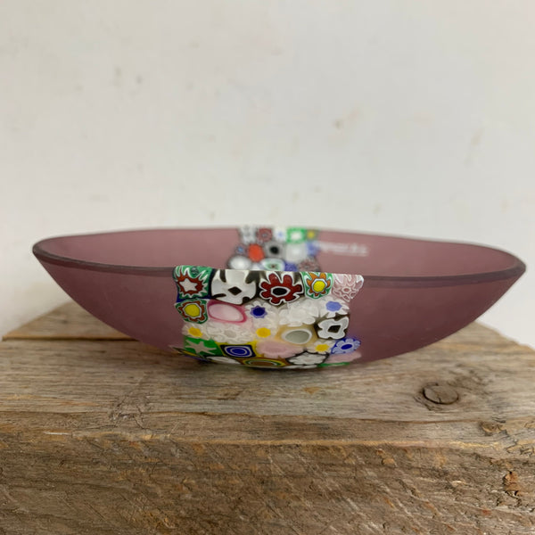 Vintage Millefiori Glasschale von Ragazzi und Co. Murano