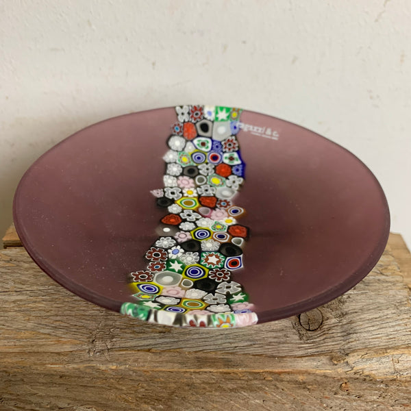 Vintage Millefiori Glasschale von Ragazzi und Co. Murano