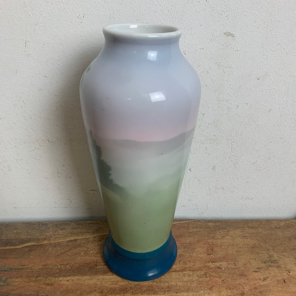 Antike Jugendstil Porzellan Vase Motiv Auerhahn von Wilhelm Jäger