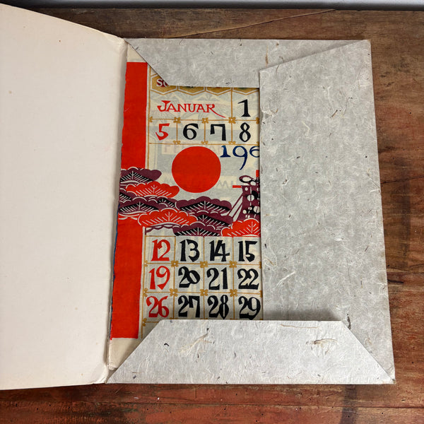 Kalender von 1964 mit 12 Katazome Drucken von Keisuke Serizawa