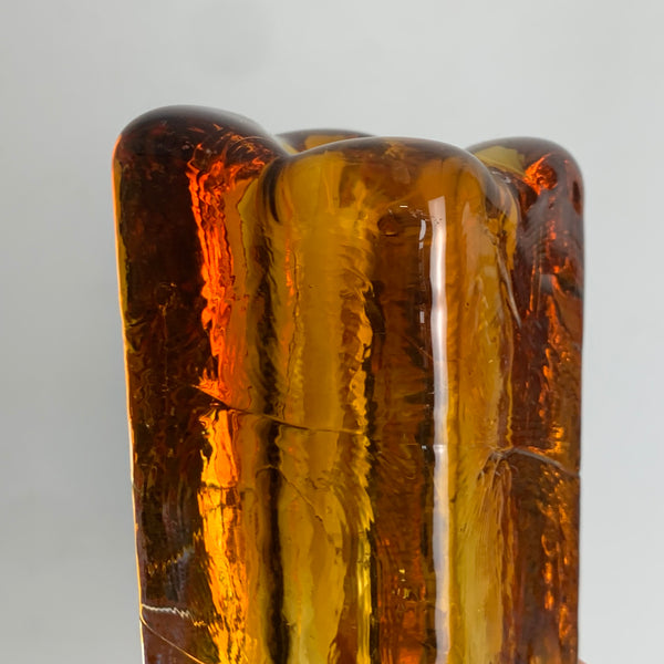 Vintage Blockglas Kristall Vase von Schott Zwiesel
