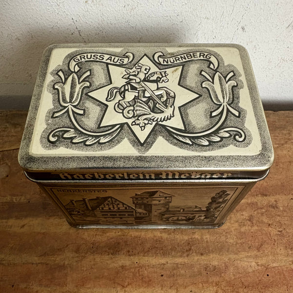 Vintage Blechdose Lebkuchen von Haeberlein Metzger