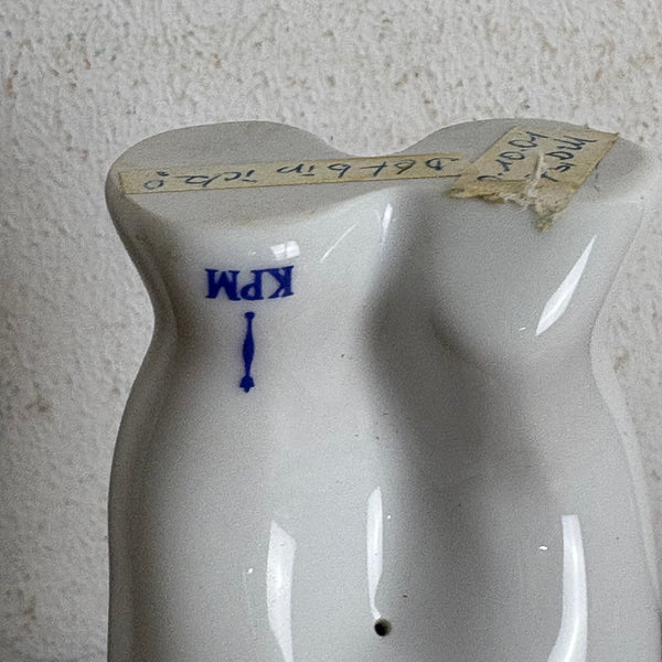 Vintage Porzellan Figur Buddy-Bär von KPM Zeptermarke Berliner Pflanze