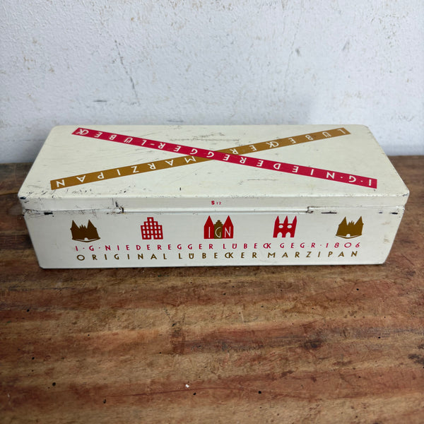 Vintage Blechdose Marzipanpralinen von Niederegger