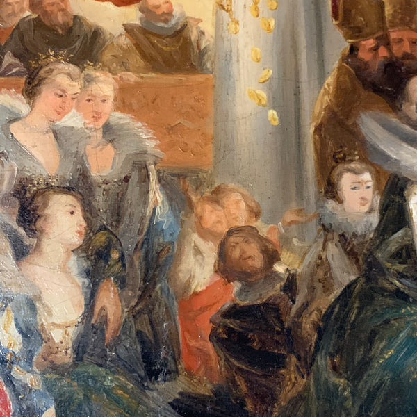 Ölgemälde Kopie Krönung von Marie de Medici in St. Denis nach Peter Paul Rubens