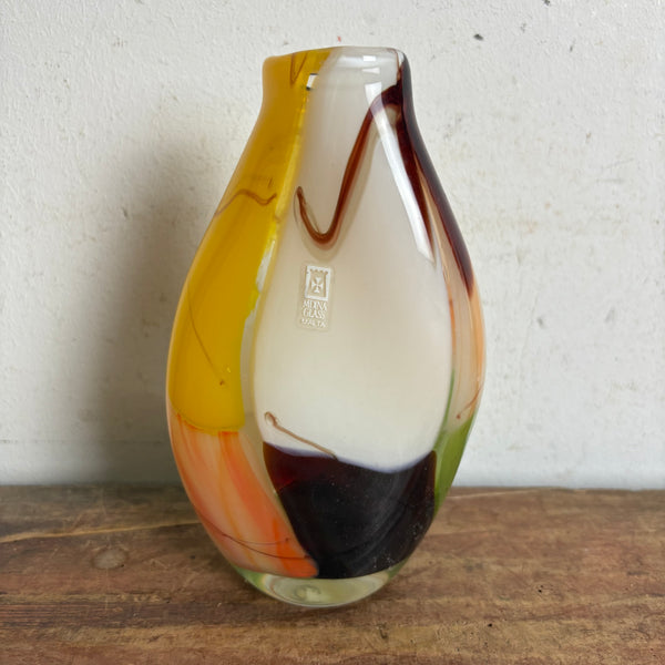 Vintage Mid Century Glas Vase Mdina Malta