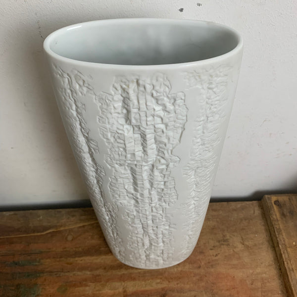 Große Op Art Porzellan Vase von Martin Freyer für Rosenthal