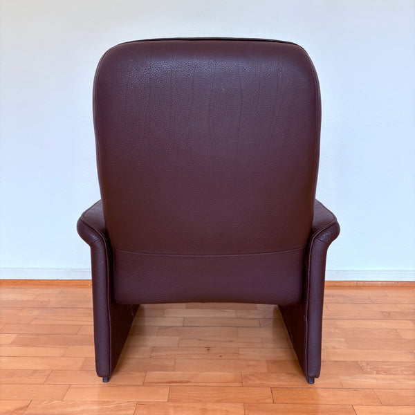 Vintage Design Sessel DS 50 mit Kippfunktion braunes Büffelleder