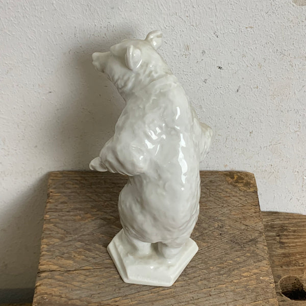 Vintage Porzellan Skulptur Bär von Fritz Heidenreich für Rosenthal