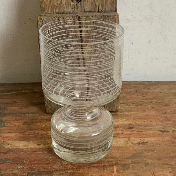 Vintage Art Glass Spiral Decor Vase