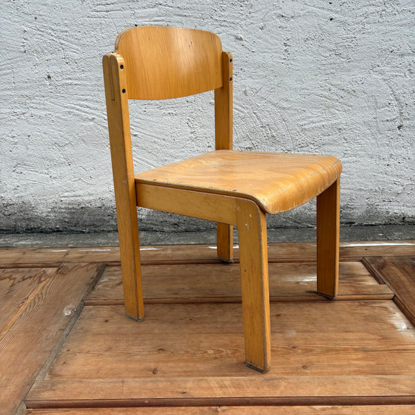 Vintage kleiner Kinderstuhl Schule von Wehrfritz