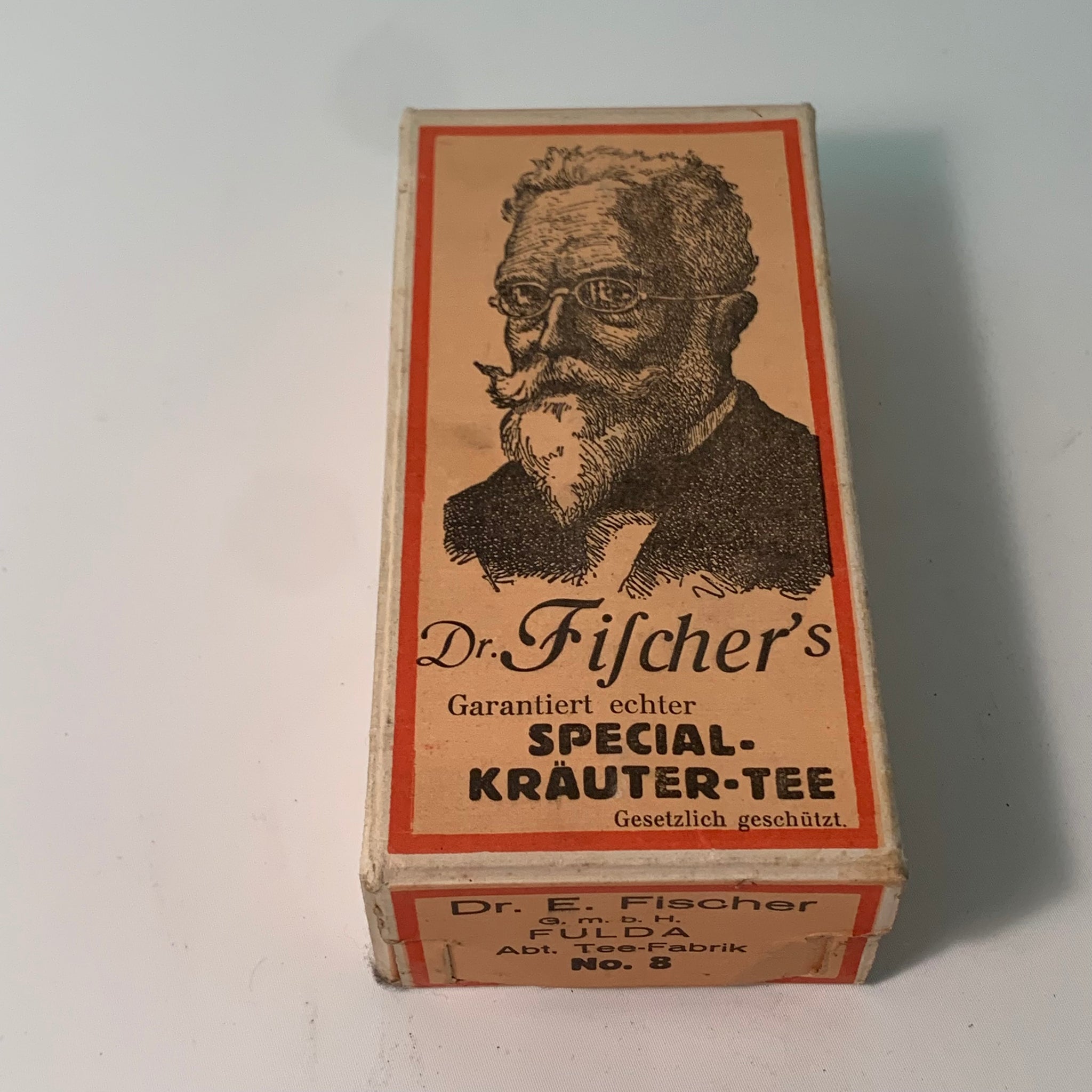 Pappschachtel Dr. Fischer’s Special Kräuter Tee OVP