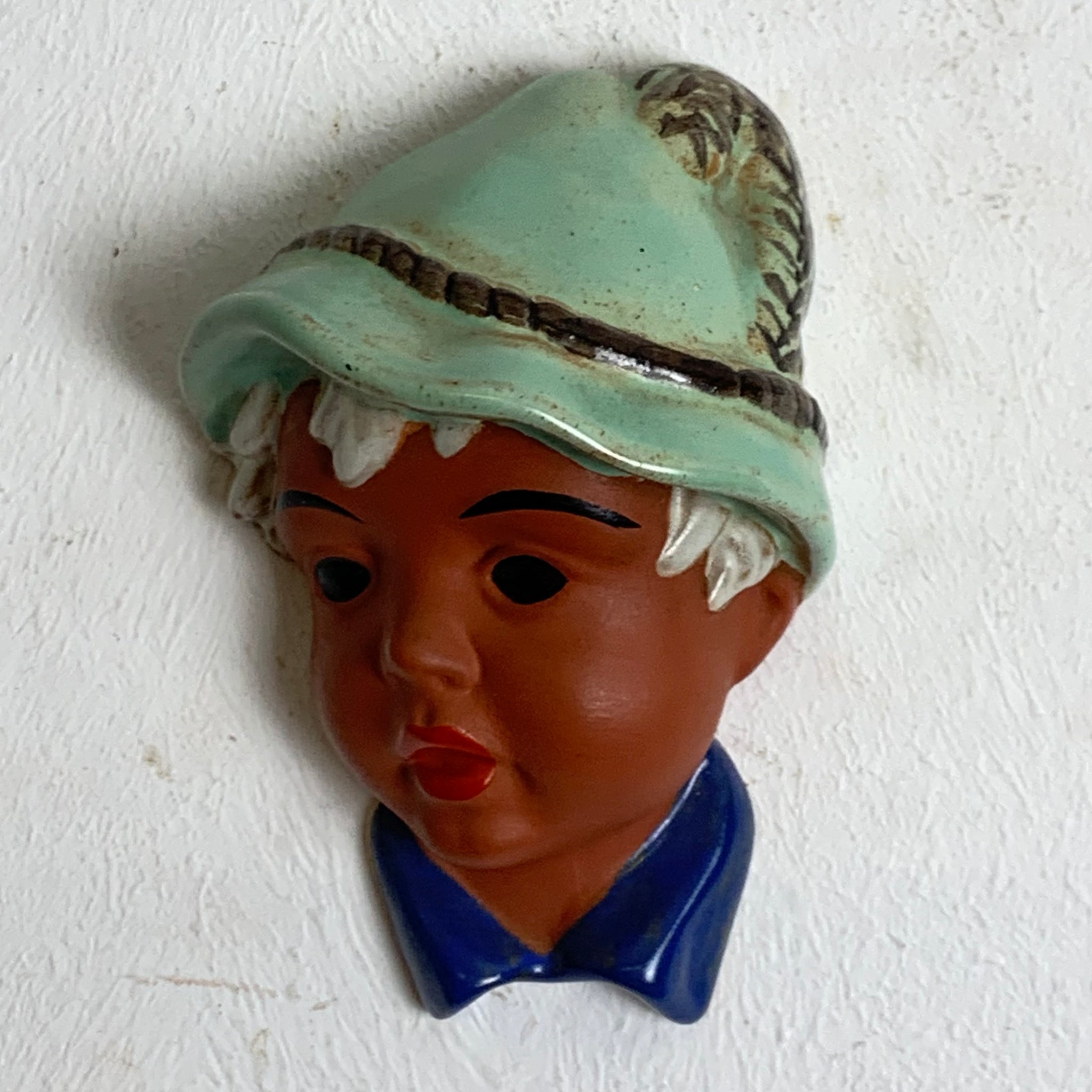 Vintage Mid Century Wandkeramik von Adolf Prisch für Goldscheider Nr. 8815