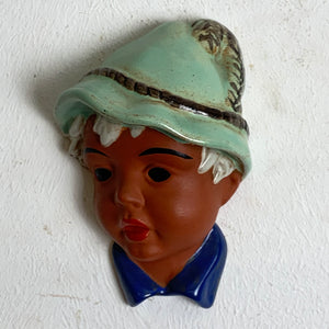 Vintage Mid Century Wandkeramik von Adolf Prisch für Goldscheider Nr. 8815