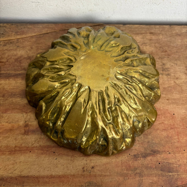 Vintage brutalistischer Mid Century Aschenbecher aus Bronze