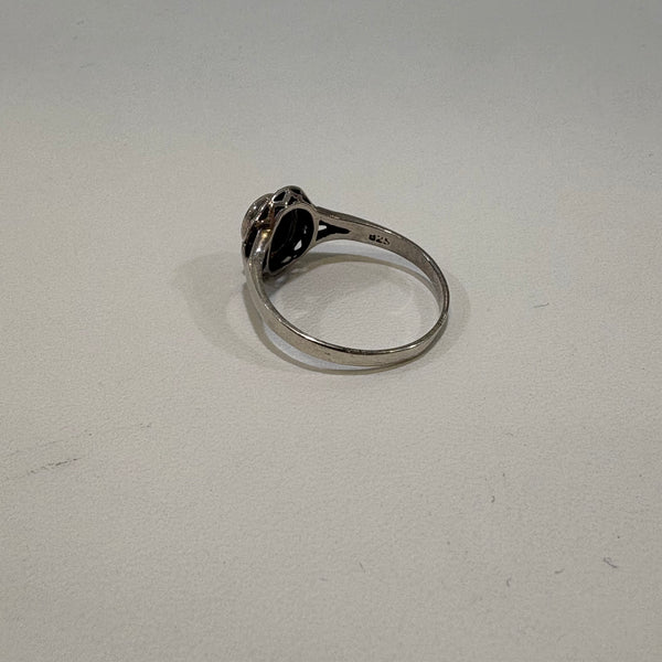 Art Deco Sterling Silber Ring mit Onix