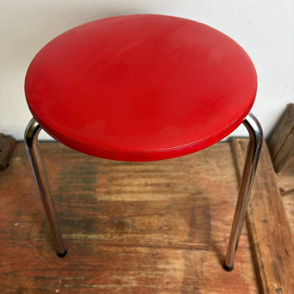 Vintage Stahlrohr Hocker