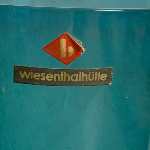 Vintage Design Glas Vase von Klaus Breit für Wiesenthalhütte tumalin blau