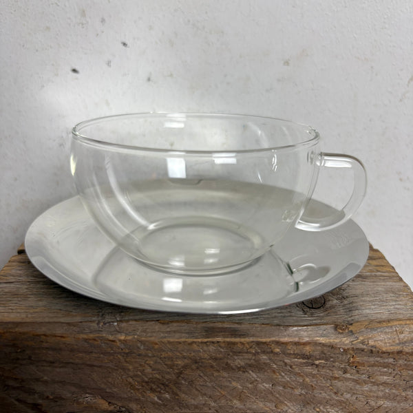 Bauhaus Teekanne mit Einsatz von Wilhelm Wagenfeld und 4 Teetassen