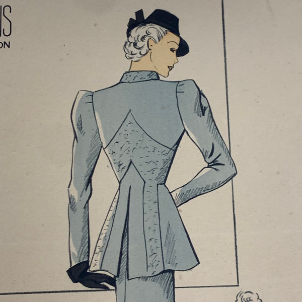 1930's French Art Deco Fashion Illustration Inspirations D'Avant Saison Blatt 318