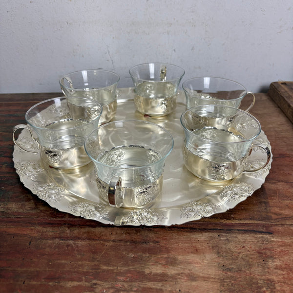 Vintage versilbertes Tee Set für 6 Personen von BMF