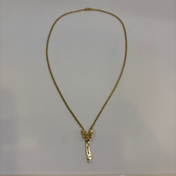 Kette mit Goldschleife 585er Gold in Y-Form