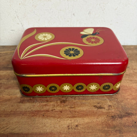 Vintage Blechdose Keksdose Schmetterlings-Dose von Eva Grossberg für Bahlsen