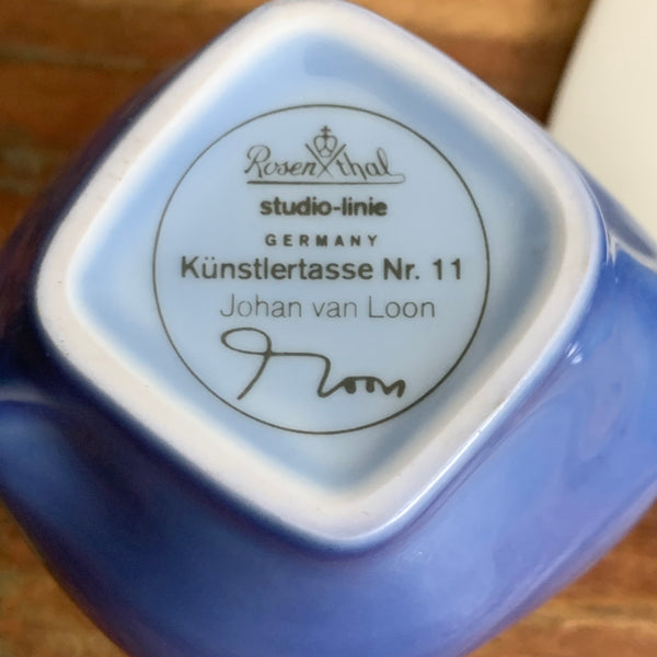 Vintage Kaffeetasse Künstlertasse Nr. 11 von Johan van Loon für Rosenthal