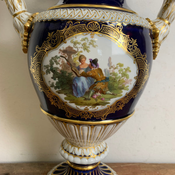 Schlangenhenkel Vase von Ernst August Leuteritz für Meissen