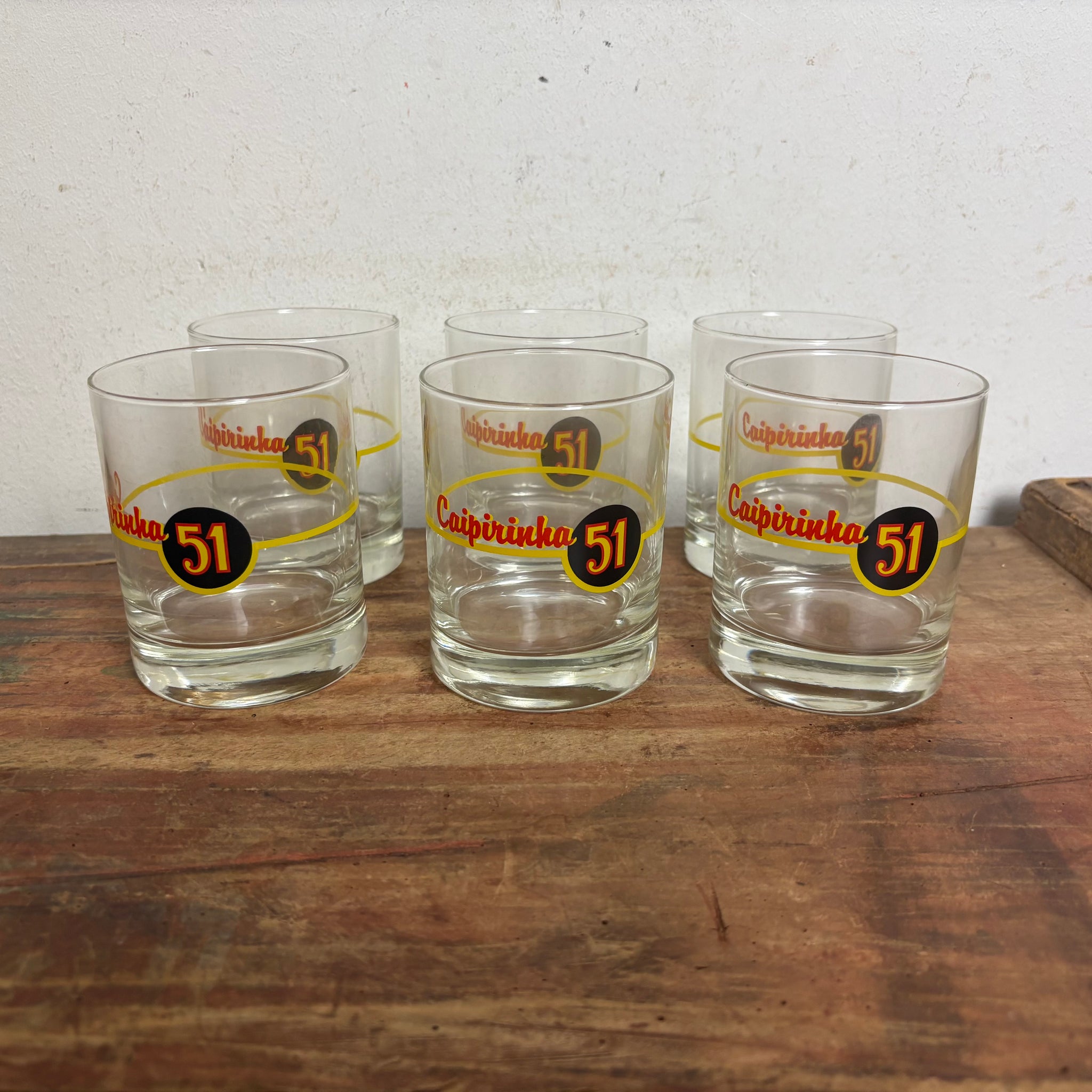 6er Set Caipirinha 51 Gläser – Trödelfuchs Vintage Shop