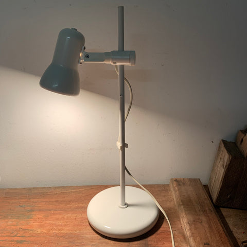 Vintage Schreibtischlampe Spot von Hustadt Leuchten weiß