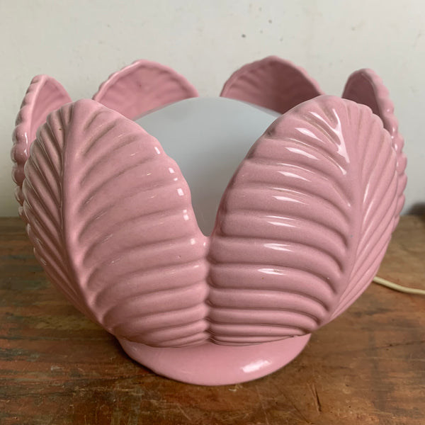 Vintage Keramik Lampe rosa