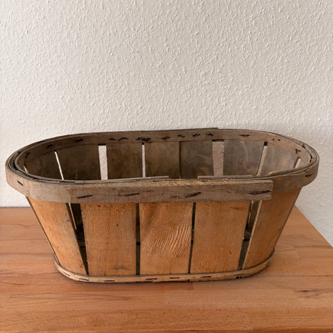 Vintage dekorativer Obstkorb Erntekorb Spankorb