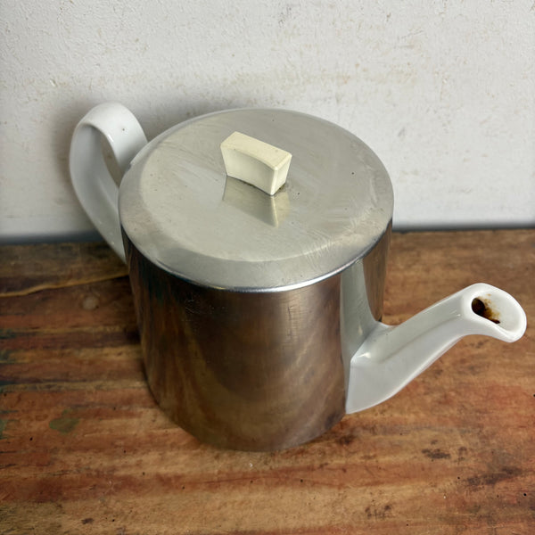 Art Deco Porzellan Teekanne von Bauscher Weiden mit Thermohaube von WMF