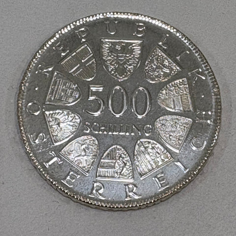 Österreich 500 Schilling 1982 Silber 825 Jahre Mariazell