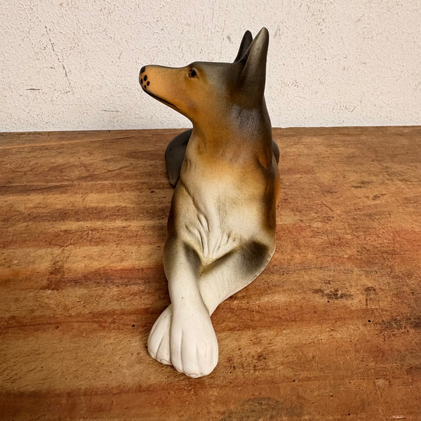 Porzellan Skulptur Schäferhund von Royal Dux