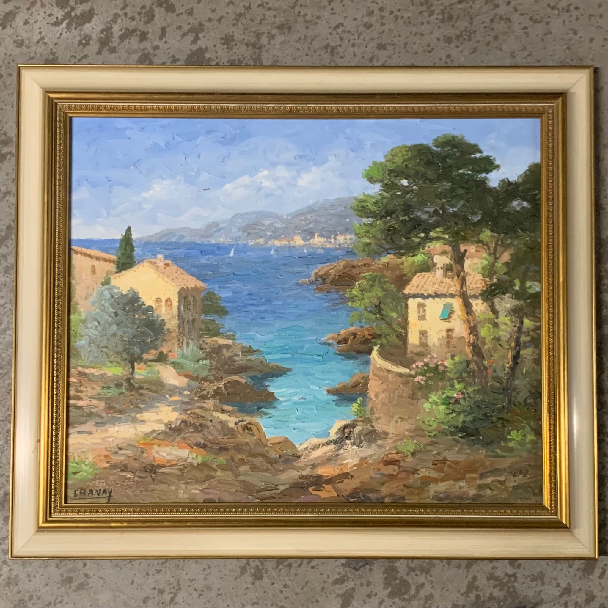 Ölgemälde Côte d‘Azur von Lucien Chanay