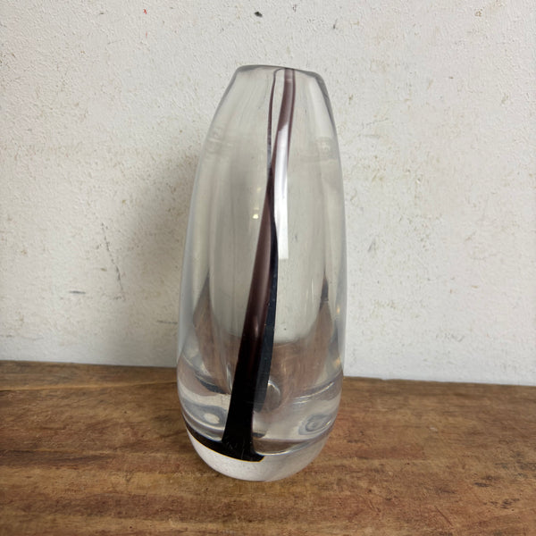 Vintage Design Glas Konturvase von Vicke Lindstrand für Kosta Boda