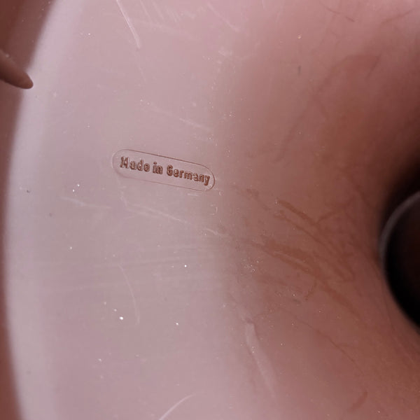 Vintage Hocker wie Tam Tam braun gelb